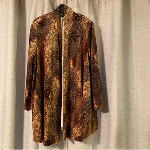 Maggie Banks Animal print cardigan~no tag~women’s size Xlarge